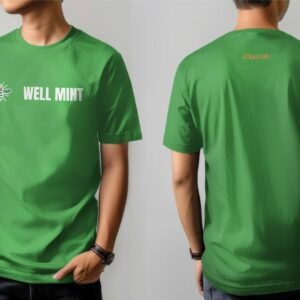 Mancish Green T Shirt (Well Hard, Well Funneh .....)