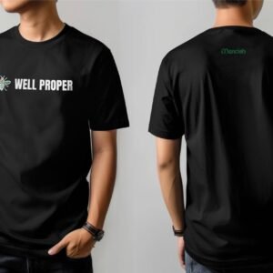 Mancish Black T Shirt (Well Hard, Well Funneh .....)
