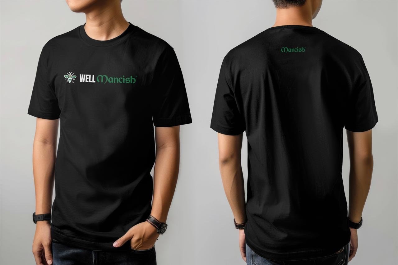 Mancish Black T Shirt (Well Hard, Well Funneh .....) - Image 2